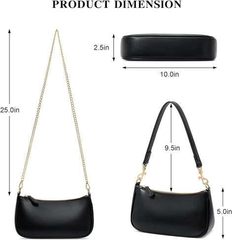 KKXIU Small Shoulder Bag for Women - Mini Purses for Women Vegan Leather Purse Classic Retro Handbag with Removable Strap in Saudi Arabia