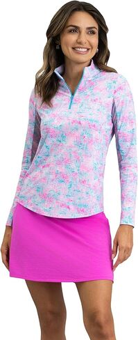 IBKUL UPF 50+ Sun Protection, Icefil Cooling, Moisture-Wicking Kate Long Sleeve Mock Neck Top in Saudi Arabia