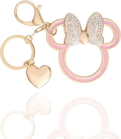 SALLY ROSE Minnie Mouse Keychains for Women Official License, Gold-Tone Charms for Purses and Bags, Disney Gifts for Women in Saudi Arabia