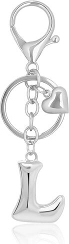Gold Bubble Heart, Cherry, Bow & More Designs Letter Initial Keychain Bag Charms – Cute Purse Charms for Handbags in Saudi Arabia