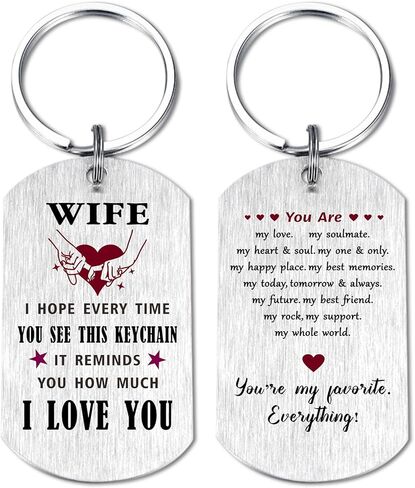 Viayen Christmas for Wife from Husband, Gifts for Wife Birthday Just Because Anniversary Valentines Mother's Day Keychain in Saudi Arabia