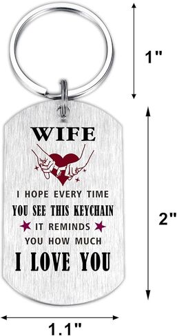 Viayen Christmas for Wife from Husband, Gifts for Wife Birthday Just Because Anniversary Valentines Mother's Day Keychain in Saudi Arabia