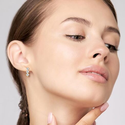 Earrings for Woman Man, Anniversary Birthday Gifts for Wife and Husband, 1.8 carat-3.0 carat 18K Gold Plated Hoop Earrings, Woman's & Unisex Moissanite Earrings, Birthday Gifts for Her in Saudi Arabia