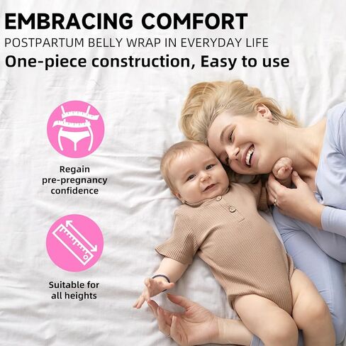 Postpartum Belly Band, C Section Belly Binder Post Partum, Abdominal Binder Post Surgery Girdle, Faja Postparto para Mujer, (Beige,M) in Saudi Arabia