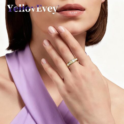 Fidget Spinner Ring for Women:18K Gold Plated Stainless Steel with Mother of Pearl Shell & Cubic Zirconia, Anxiety Relief Spinning Jewelry Gift for Birthday Wedding Engagement Anniversary in Saudi Arabia