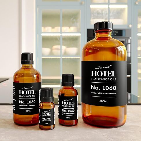 AirScent No.1060 Diffuser Oil - Santal, Vanilla, Cardamom - Fragrance Oil for Ultrasonic and Waterless Diffusers and Crafting - 10 mL, 0.34 fl oz Glass Dropper Bottle in Saudi Arabia