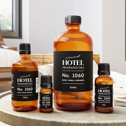 AirScent No.1060 Diffuser Oil - Santal, Vanilla, Cardamom - Fragrance Oil for Ultrasonic and Waterless Diffusers and Crafting - 10 mL, 0.34 fl oz Glass Dropper Bottle in Saudi Arabia