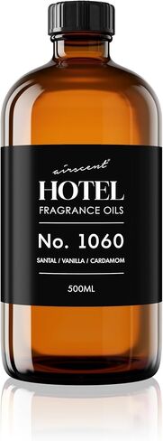 AirScent No.1060 Diffuser Oil - Santal, Vanilla, Cardamom - Fragrance Oil for Ultrasonic and Waterless Diffusers and Crafting - 10 mL, 0.34 fl oz Glass Dropper Bottle in Saudi Arabia