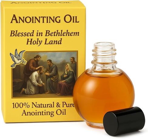 زيت نعمة الأرض المقدسة من زولوف 10 مل - زجاجة القدس الزجاجية للصلاة والشفاء والاستخدام الروحي - صنع في إسرائيل NPER020 in Kuwait
