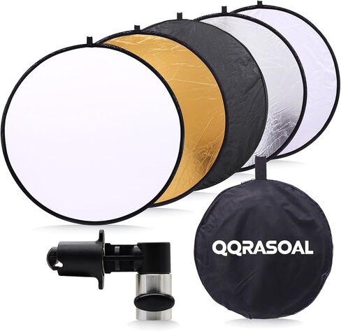 51inch/130cm Light Reflectors for Photography 5 in 1 Large Photography Reflector Collapsible Multi Disc with Clip for Studio Photography Lighting Reflector and Outdoor Lighting in Kuwait