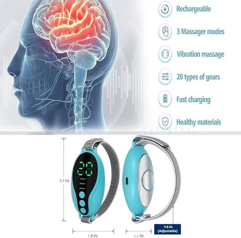 Sleep Aid Device Handheld Low Frequency Pulse of microcurrent Sleep Machine Insomnia Relief Anxiety Help Sleep (Blue, Standard) in Saudi Arabia