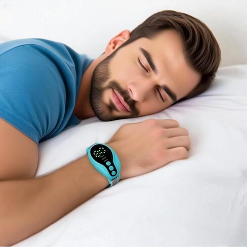 Sleep Aid Device Handheld Low Frequency Pulse of microcurrent Sleep Machine Insomnia Relief Anxiety Help Sleep (Blue, Standard) in Saudi Arabia
