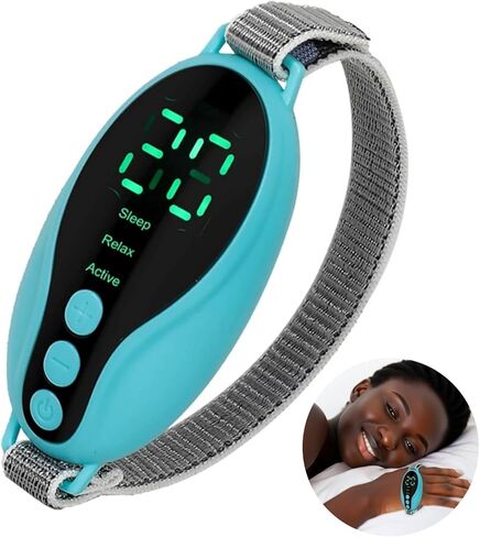 Sleep Aid Device Handheld Low Frequency Pulse of microcurrent Sleep Machine Insomnia Relief Anxiety Help Sleep (Blue, Standard) in Saudi Arabia