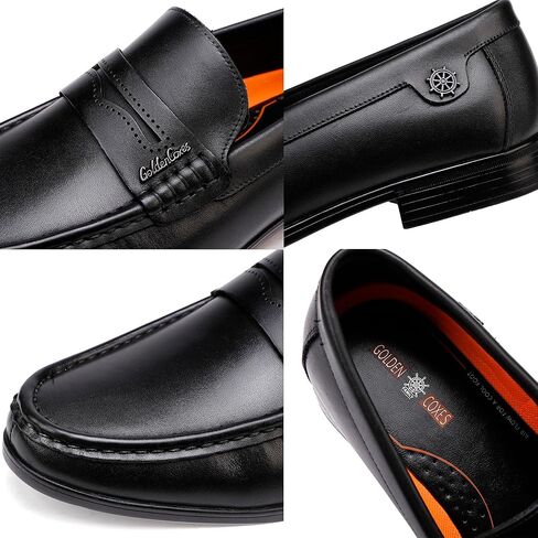 Men's Leather Penny Loafer Dress Shoes Slip-On Driving Moccasin for Wedding, Party & Formal, Durable & Comfortable in Saudi Arabia