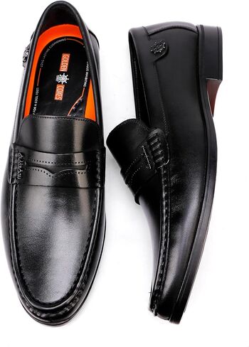 Men's Leather Penny Loafer Dress Shoes Slip-On Driving Moccasin for Wedding, Party & Formal, Durable & Comfortable in Saudi Arabia