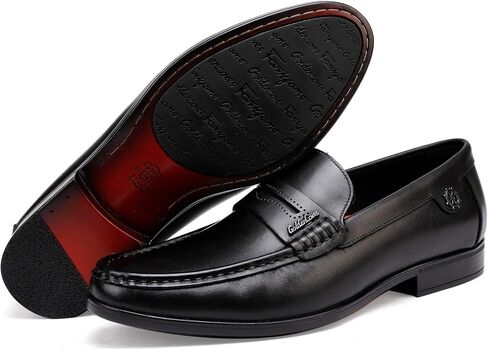 Men's Leather Penny Loafer Dress Shoes Slip-On Driving Moccasin for Wedding, Party & Formal, Durable & Comfortable in Saudi Arabia