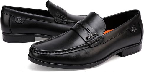Men's Leather Penny Loafer Dress Shoes Slip-On Driving Moccasin for Wedding, Party & Formal, Durable & Comfortable in Saudi Arabia