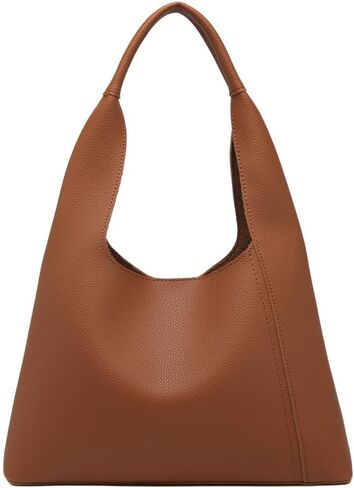 Slouchy Hobo Tote Bags for Women - Retro PU Leather Shoulder Handbag Purse Large Capacity 2pcs in Saudi Arabia