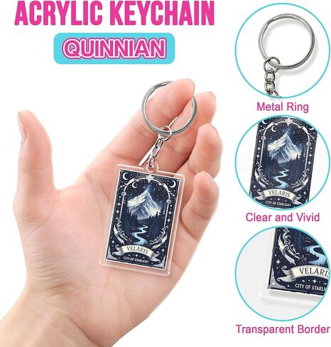 QUINNIAN ACOTAR, Fourth Wing Keychain 2 Inches Acrylic Material Key Ring Accessories for Motorcycles Cars Backpack Handbag in Saudi Arabia