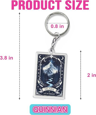 QUINNIAN ACOTAR, Fourth Wing Keychain 2 Inches Acrylic Material Key Ring Accessories for Motorcycles Cars Backpack Handbag in Saudi Arabia