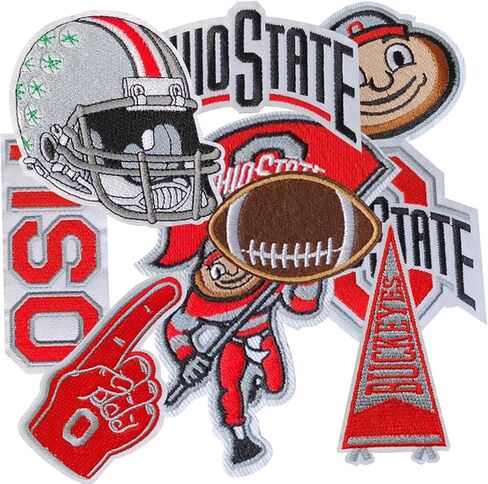 9PCS Ohio Iron on Patches, Football Patches for Jeans, T-Shirts, Backpacks, Hats and More in Saudi Arabia