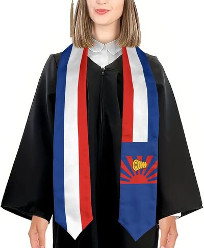 Karen Nation Flag Graduation Stoles Shawls Sash International Study Graduate Scarves in Saudi Arabia