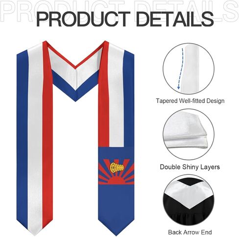 Karen Nation Flag Graduation Stoles Shawls Sash International Study Graduate Scarves in Saudi Arabia