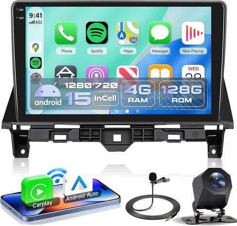 8 Core 4G+64G Android 13 Car Stereo Radio for Honda Accord 2008-2013, Rimoody Wireless Carplay Android auto 10.1 Inch Touchscreen Mirror Link 59-UI Themes GPS 4G-WiFi Bluetooth FM DSP-36 Backup Camera in Kuwait