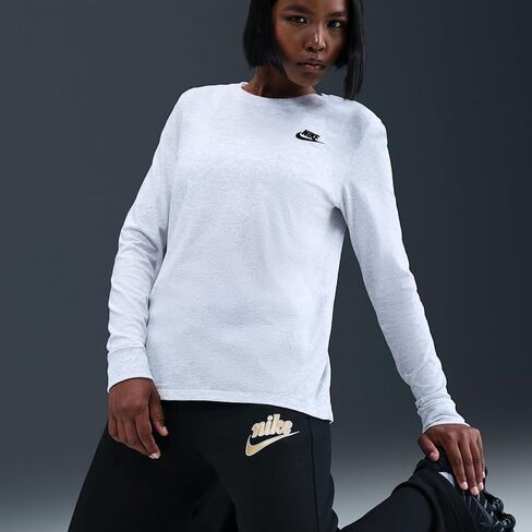 بنطال Nike Sportswear Club Fleece للسيدات متوسط ​​الارتفاع وواسع الساق (أسود/ذهبي معدني) in Kuwait