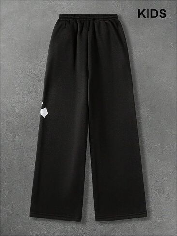 Boy's Baggy Sweatpants Y2k Gothic Graphic Pants Drawstring Waist Straight Leg Trousers Streetwear in Saudi Arabia