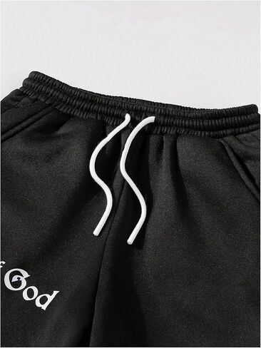 Boy's Baggy Sweatpants Y2k Gothic Graphic Pants Drawstring Waist Straight Leg Trousers Streetwear in Saudi Arabia