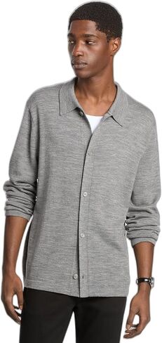 Michael Kors Mens Merino Button Front Cardigan Sweater in Saudi Arabia
