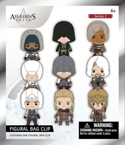 Assassin’s Creed Series 1 – 5" Collectible Bag Clip – Blind Bag (ONE Random Figure) – Video Game Character Keychain/Backpack Accessory | Official Licensed Merchandise in Saudi Arabia