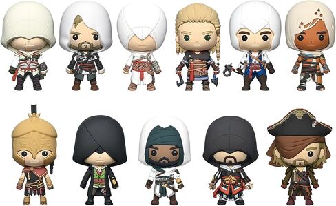 Assassin’s Creed Series 1 – 5" Collectible Bag Clip – Blind Bag (ONE Random Figure) – Video Game Character Keychain/Backpack Accessory | Official Licensed Merchandise in Saudi Arabia