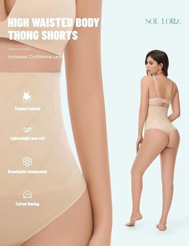 Thong Shapewear for Women Tummy Control High Waisted Body Shaper Underwear Seamless Shaping Panties in Saudi Arabia
