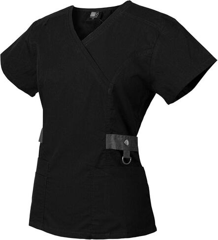 Medgear 2-PACK 12-Pocket Women's Scrub Set with Silver Snap Detail & Contrast Trim in Saudi Arabia