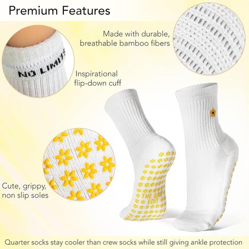 Bamboo Grip Socks – Non-Slip, Moisture-Wicking Grip Socks for Yoga, Pilates, Barre & Lagree Workouts in Saudi Arabia