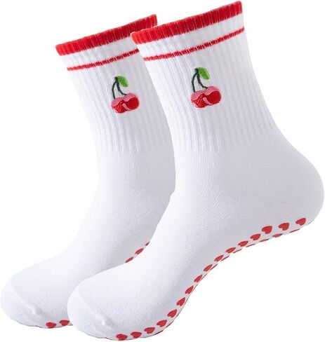 Women Pilates Non Slip yoga socks, ballet sports cherry fitness hospital rehabilitation slipper Socks in Saudi Arabia