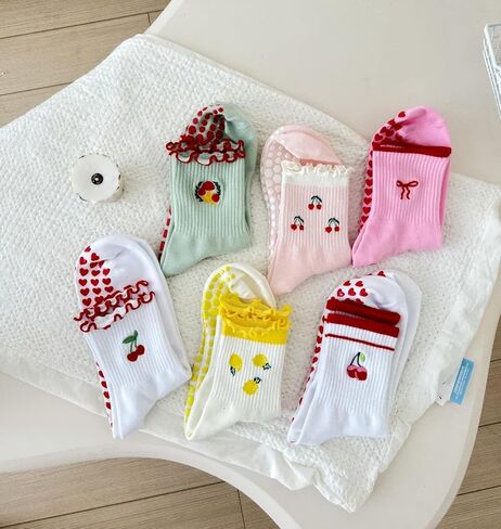 Women Pilates Non Slip yoga socks, ballet sports cherry fitness hospital rehabilitation slipper Socks in Saudi Arabia