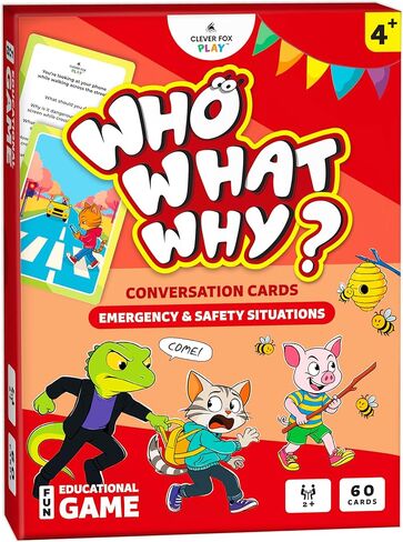 Who What Why Conversation Cards for Kids – Learning Activity for Social Skills, Emotional Intelligence & Critical Thinking – Educational Game to Foster Communication & Empathy, Ages 4+ in Kuwait