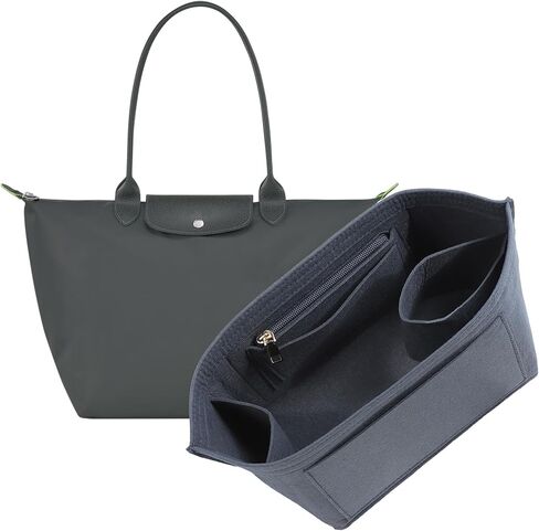إدراج منظم المحفظة لحقيبة الظهر Longchamp Le Pliage M، مقسم حقيبة ظهر متوسطة الوزن وخفيفة الوزن مع حامل أكواب، بطانة داخلية للحقائب بسحاب مع 7 جيوب عميقة، M/ذهبي بني in Kuwait
