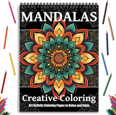 Coloring Books for Adult Women Relaxation Spiral Bound Page Printed Single-Sided Gifts Arts and Crafts for Women to Relax, Anxiety and Depression 24 Colorful Coloring Pages of Hanama Woman in Kuwait