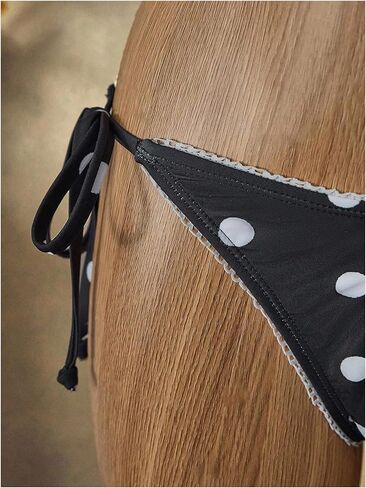 Verdusa Women's Halter Tankini Swimsuits 2 Piece Polka Dots Bikini Set Tie Backless Tops with Panty in Saudi Arabia