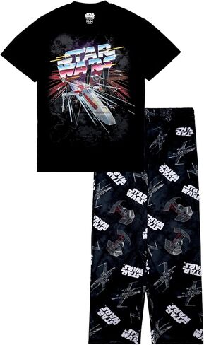 STAR WARS mens 2-piece Loose-fit Pajama Set, Soft & Comfortable Nightwear for Adults in Saudi Arabia