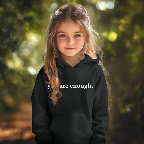 Dear Person Behind Me You Are Enough Hoodie for Girls Mental Health Inspirational Sweatshirt Cute Preppy Graphic Top in Saudi Arabia