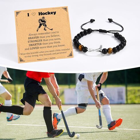 EPIRORA Hockey Gifts for Boys, Hockey Bracelet for Teen Boys 8-12, Graduation Christmas Stocking Stuffers Jewelry Gifts for Son Grandson Brother Nephew Friend Team Player in Saudi Arabia
