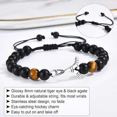 EPIRORA Hockey Gifts for Boys, Hockey Bracelet for Teen Boys 8-12, Graduation Christmas Stocking Stuffers Jewelry Gifts for Son Grandson Brother Nephew Friend Team Player in Saudi Arabia