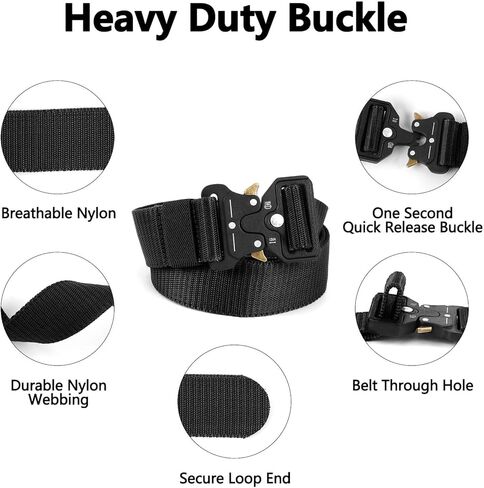 Tactical Belts with Heavy Duty Quick Release Buckle for Men 1.5" Web Work Belt in Saudi Arabia