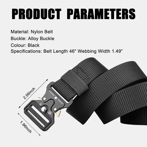 Tactical Belts with Heavy Duty Quick Release Buckle for Men 1.5" Web Work Belt in Saudi Arabia