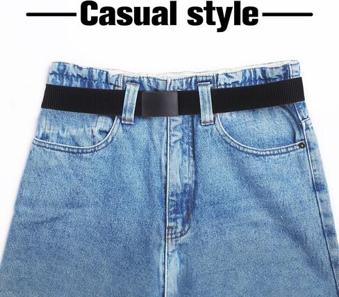 No Holes Ratchet Buckle Belt for Men, Adjustable Canvas Web Belt, Auto-Lock, One Size Fits All 30-46 Inch in Saudi Arabia